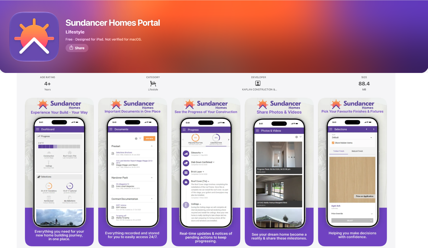 Now Available: Track Your New Home Build Anytime with Our New Customer Portal & Mobile App